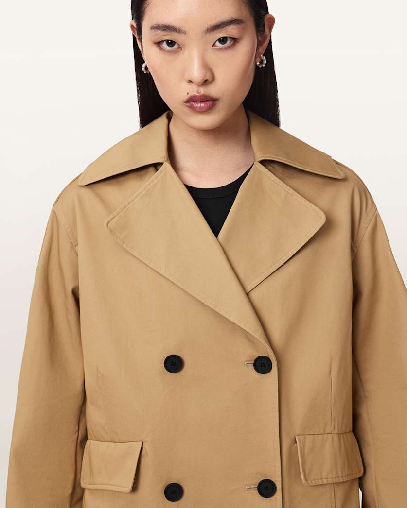 Connie Relaxed Fit Double Breasted Trench Coat