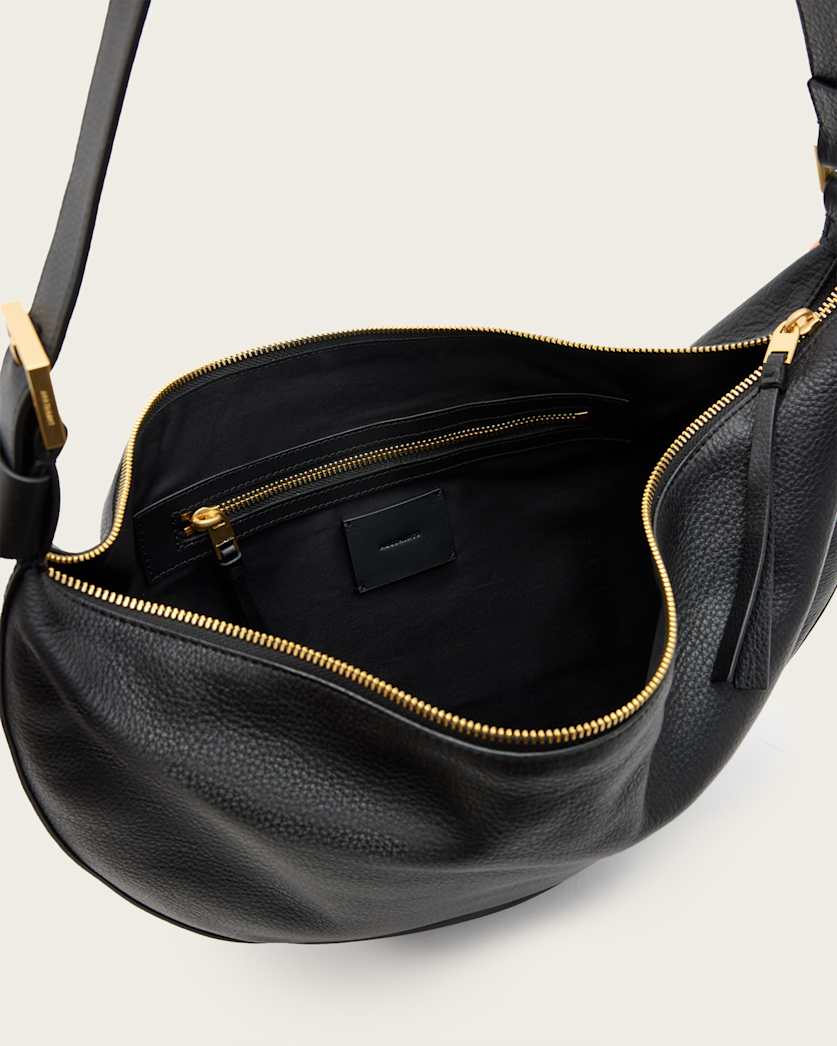 Half Moon Leather Crossbody Bag