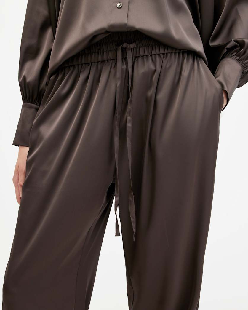 Tyler High Rise Abstract Print Trousers