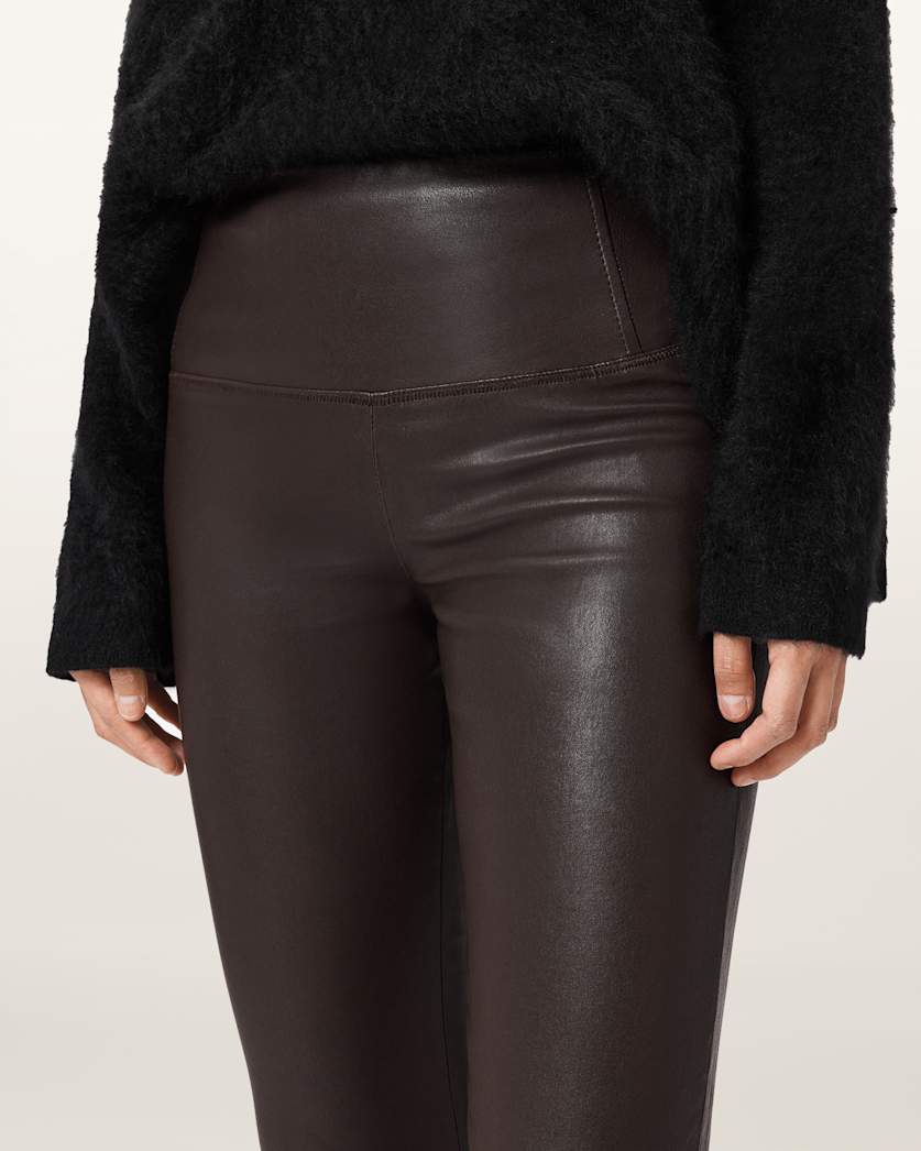 Cora High-Rise Leather Leggings