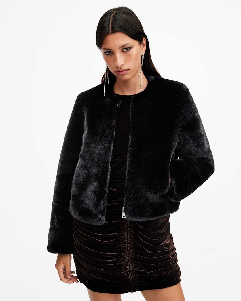 Florence Faux Fur Cropped Coat