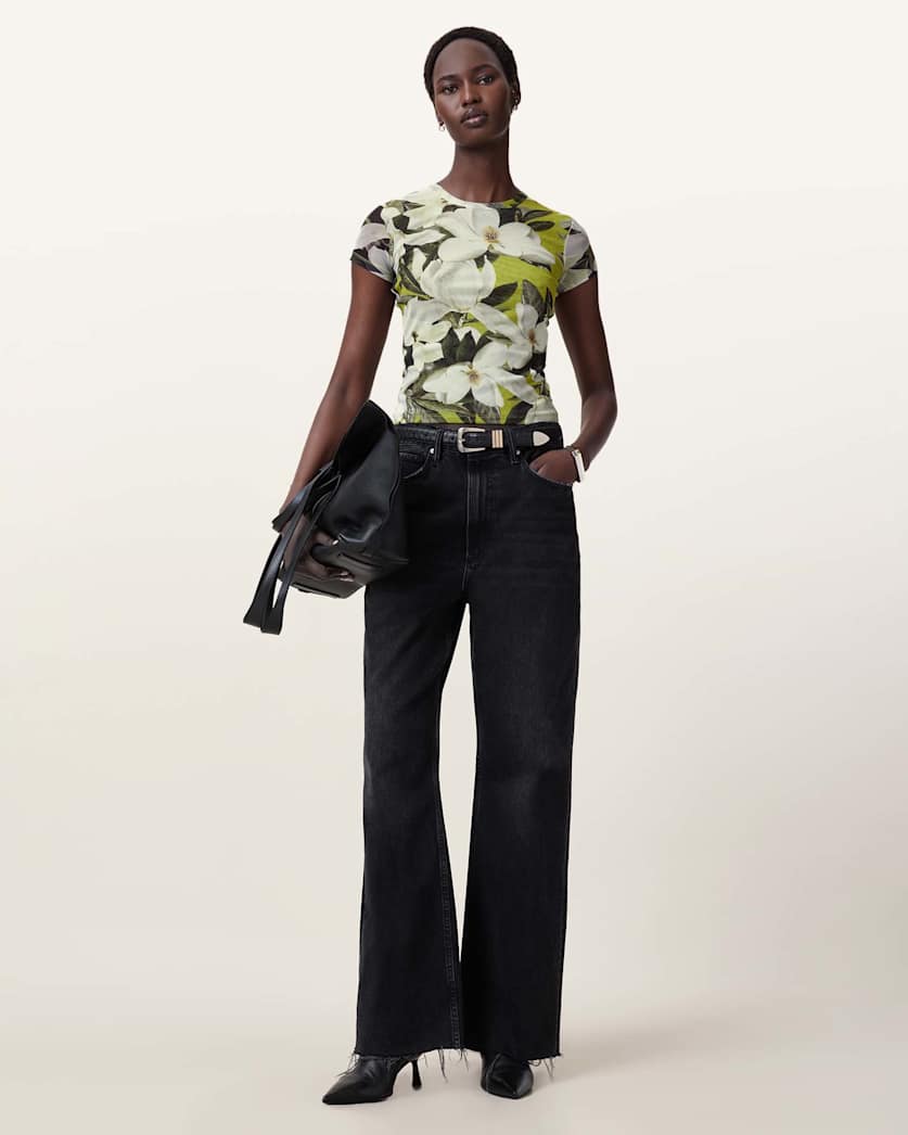 Ellie Mesh Floral Print T-Shirt