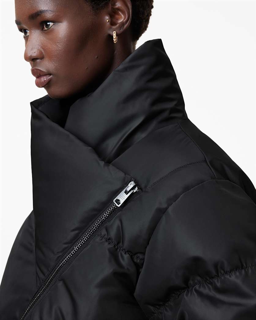 Nickol Asymmetric Cropped Puffer Jacket