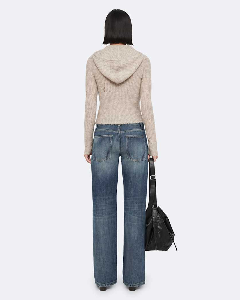 Mabel Cropped Alpaca-Blend Hoodie