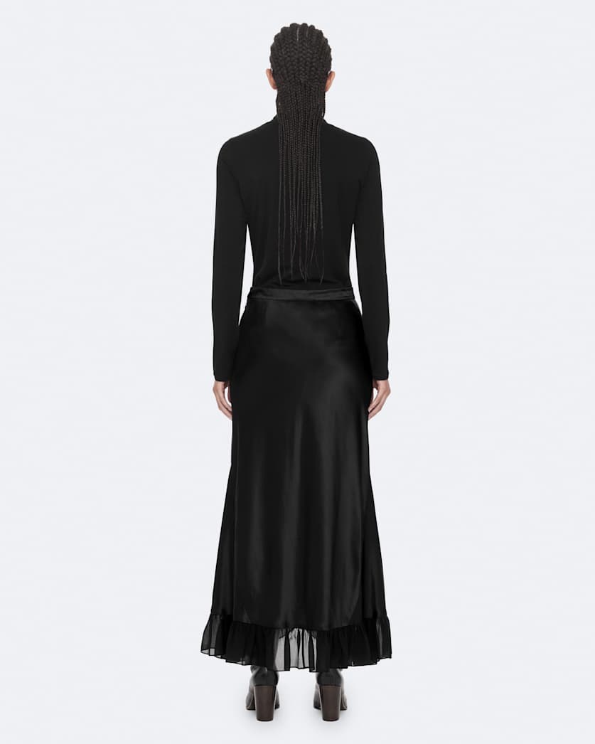 Silk-viscose skirt