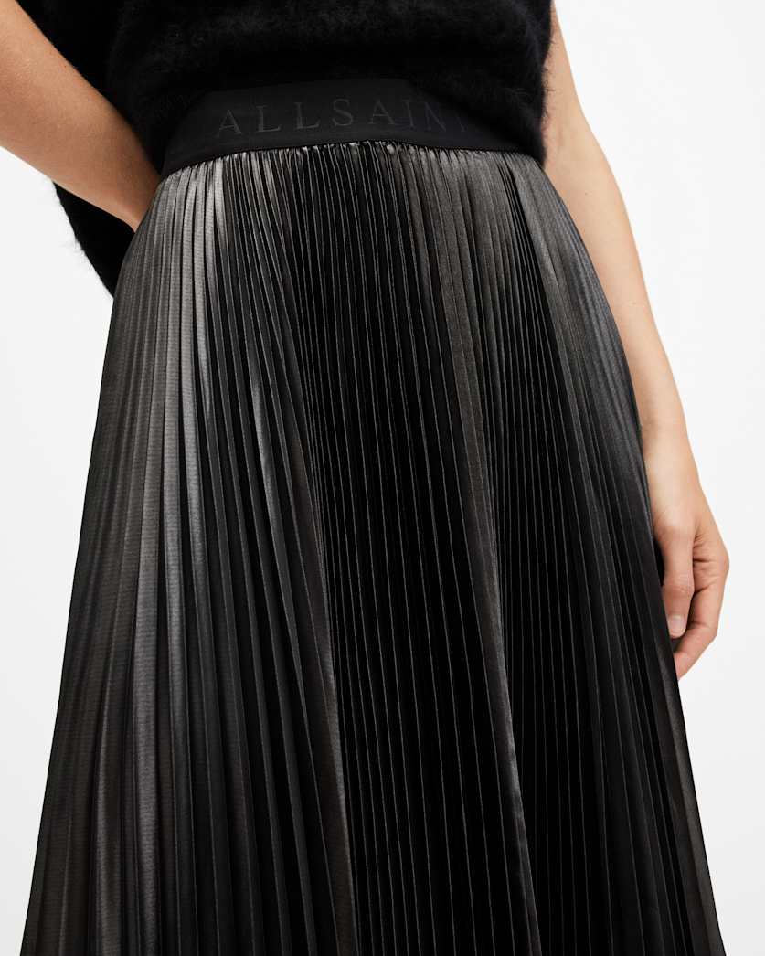 Phia Metallic Asymmetric Maxi Skirt