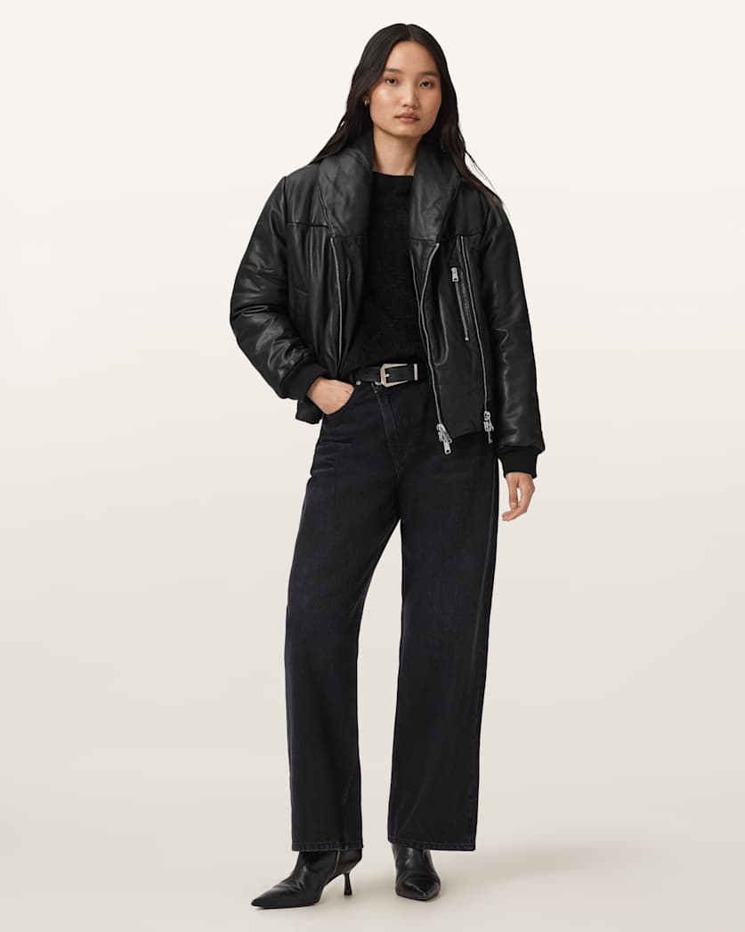 Lauren Leather Puffer Jacket