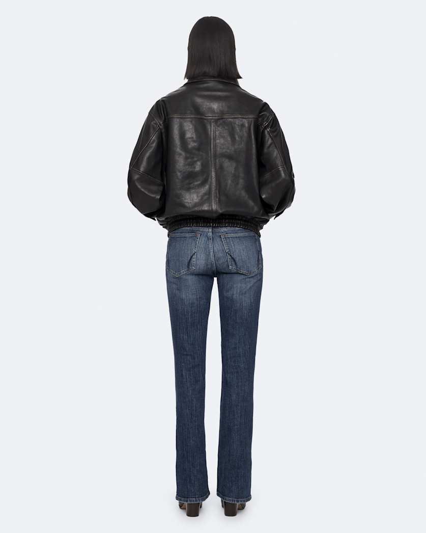 Elisa Leather Bomber Jacket
