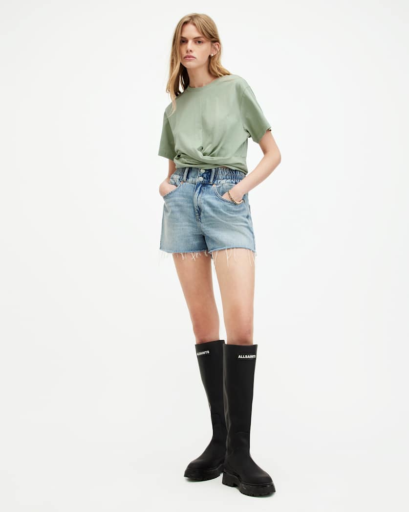 Mallinson Cropped Slim Wrap Over T-Shirt