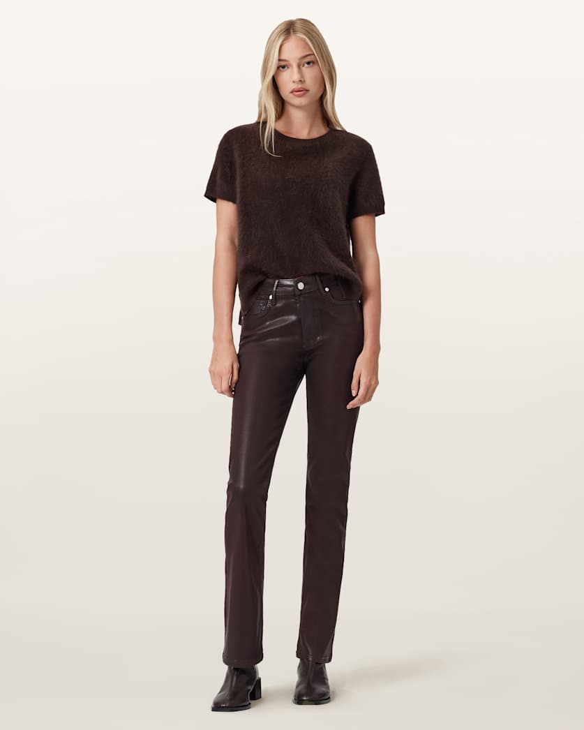 Haldan Coated Bootcut Jeans