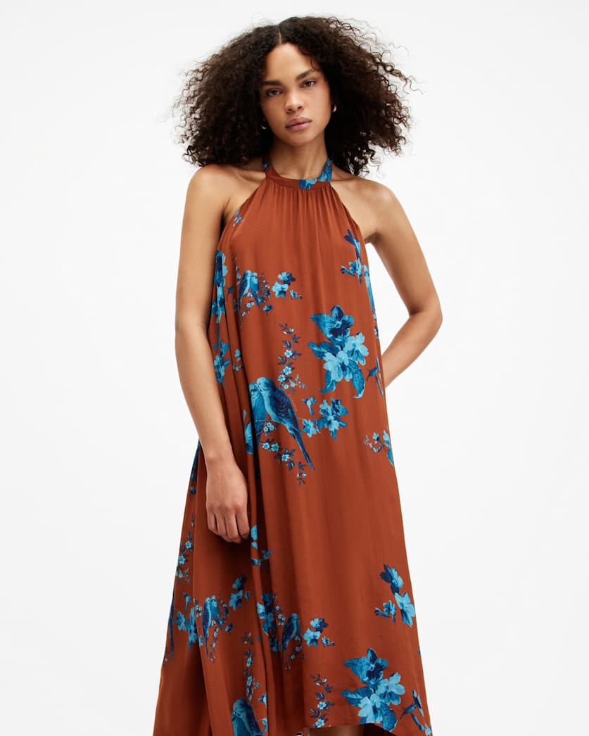 Mysti Halter Neck Floral Iona Maxi Dress