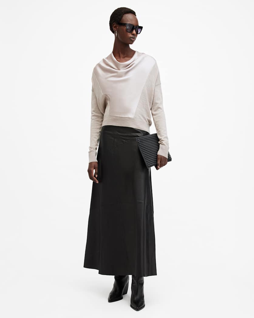 Myra Cowl Neck Merino Wool Jumper