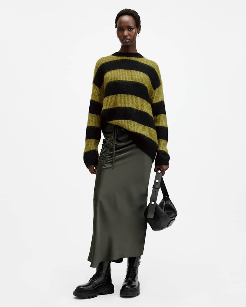 Onyx Striped Relaxed Fit Sweater