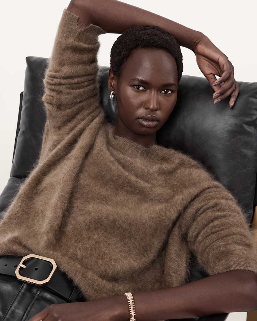 Rebel Brushed Cashmere Crew Neck Jumper