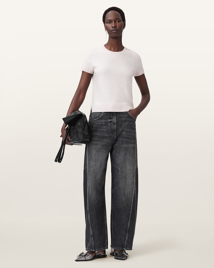 Rebel Brushed Cashmere Knitted T-Shirt