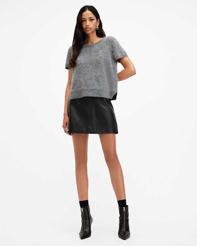 Rebel Brushed Cashmere Knitted T-Shirt