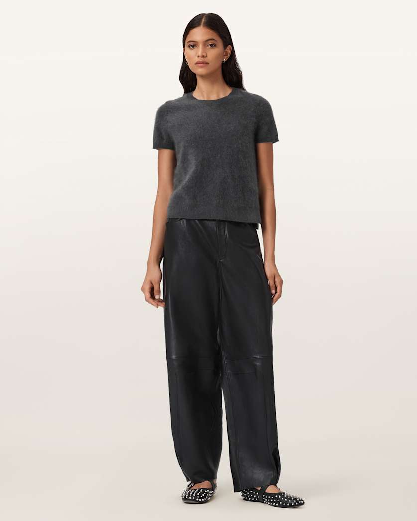 Rebel Brushed Cashmere Knitted T-Shirt