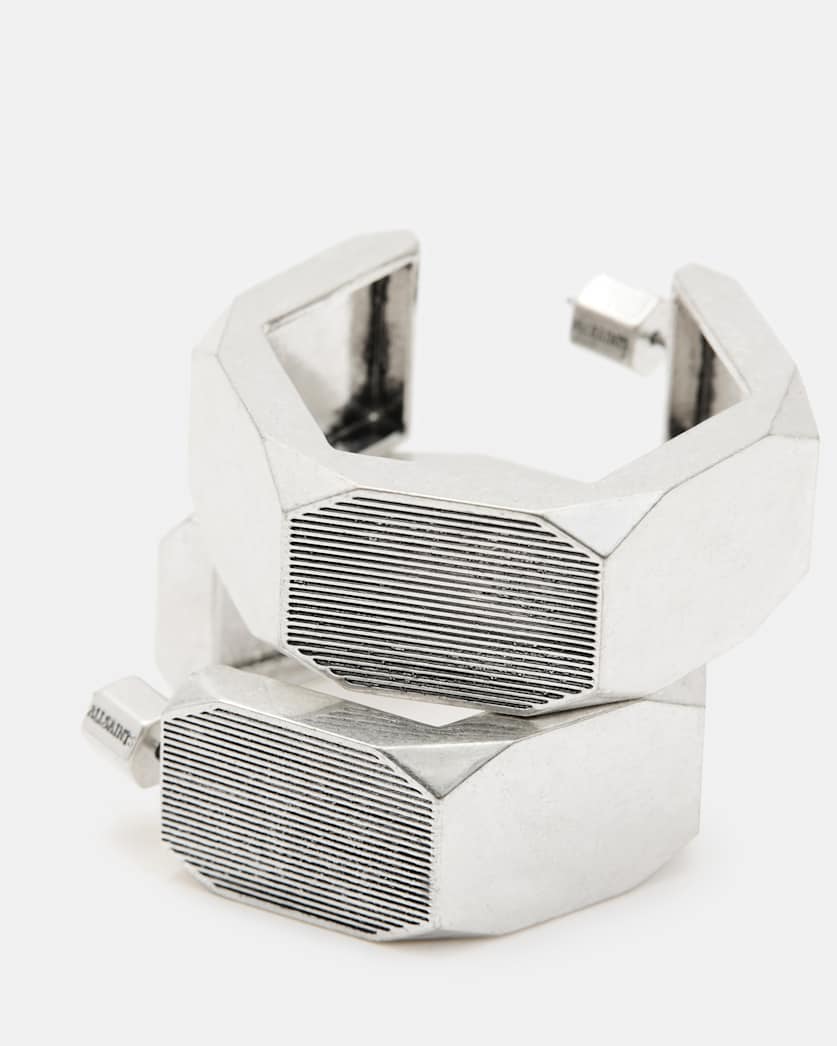 Alex Chunky Hexagon Hoop Earrings