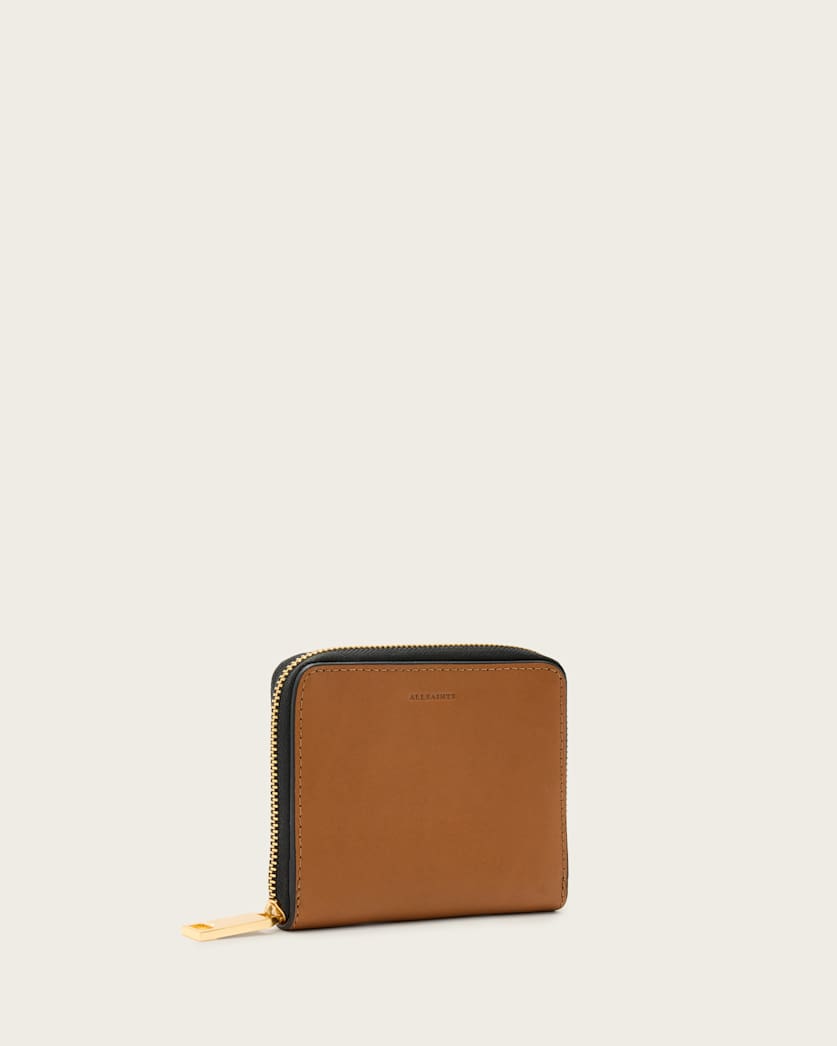 Lena Hex Zip Up Leather Wallet