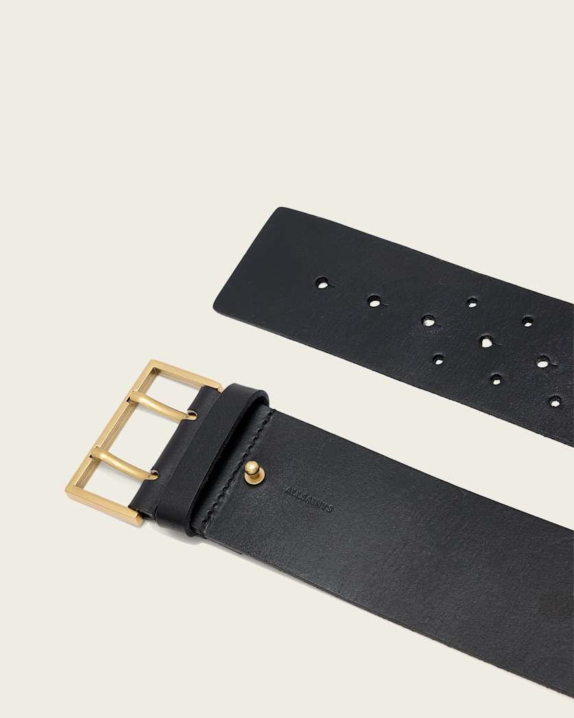 Leo Leather Wide Belt