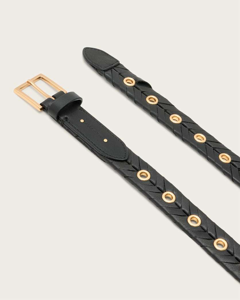 Alice Eyelet Woven Leather Belt