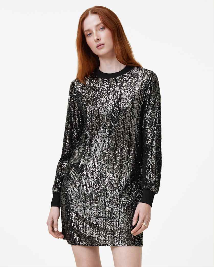 Solstice Long Sleeve Sequin Mini Dress
