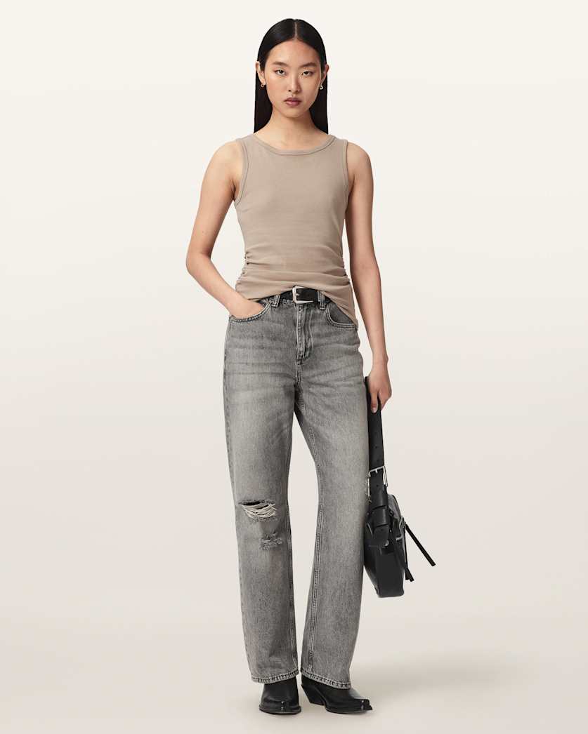 Katarina Boat Neck Slim Fit Tank Top