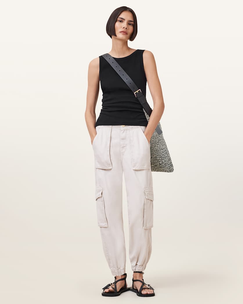 Katarina Boat Neck Slim Fit Tank Top