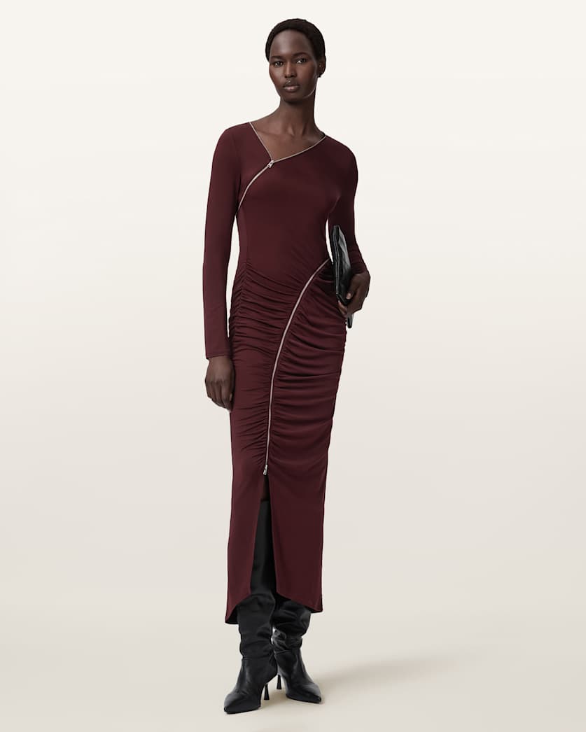 Elsie Zipper Maxi Dress