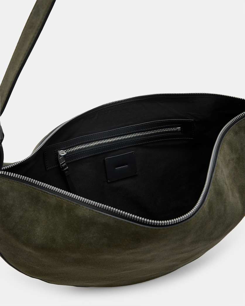 Half Moon Leather Shoulder Bag