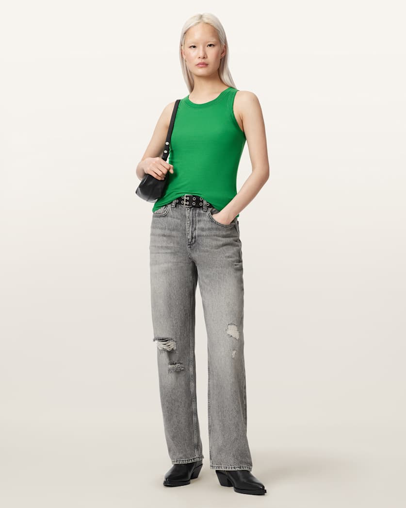 Rina Crew Neck Sleeveless Tank Top
