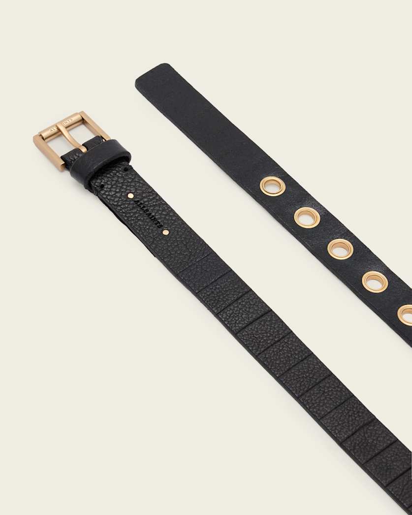 Kylin Skinny Leather Eyelet Belt