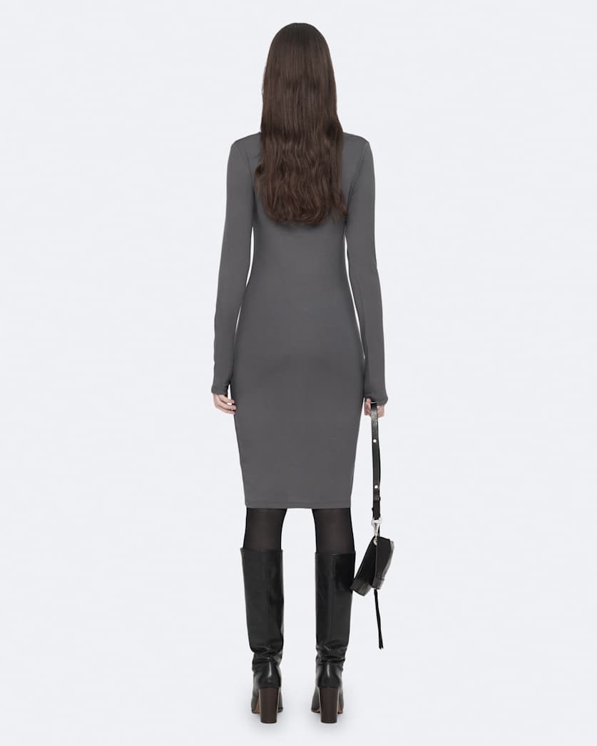 Lilla Cowl-Neck Bodycon Midi Dress