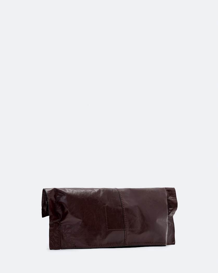 Lutece Fold Leather Clutch