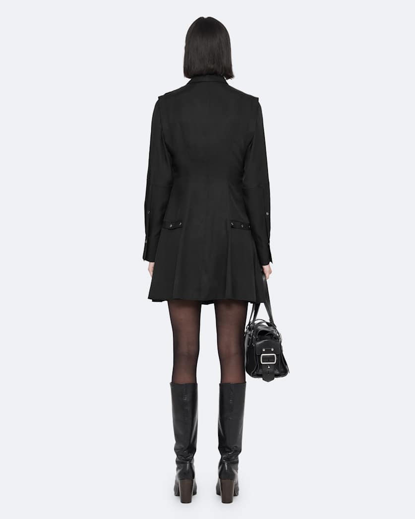 Artemis Silk-Blend Mini Shirt Dress