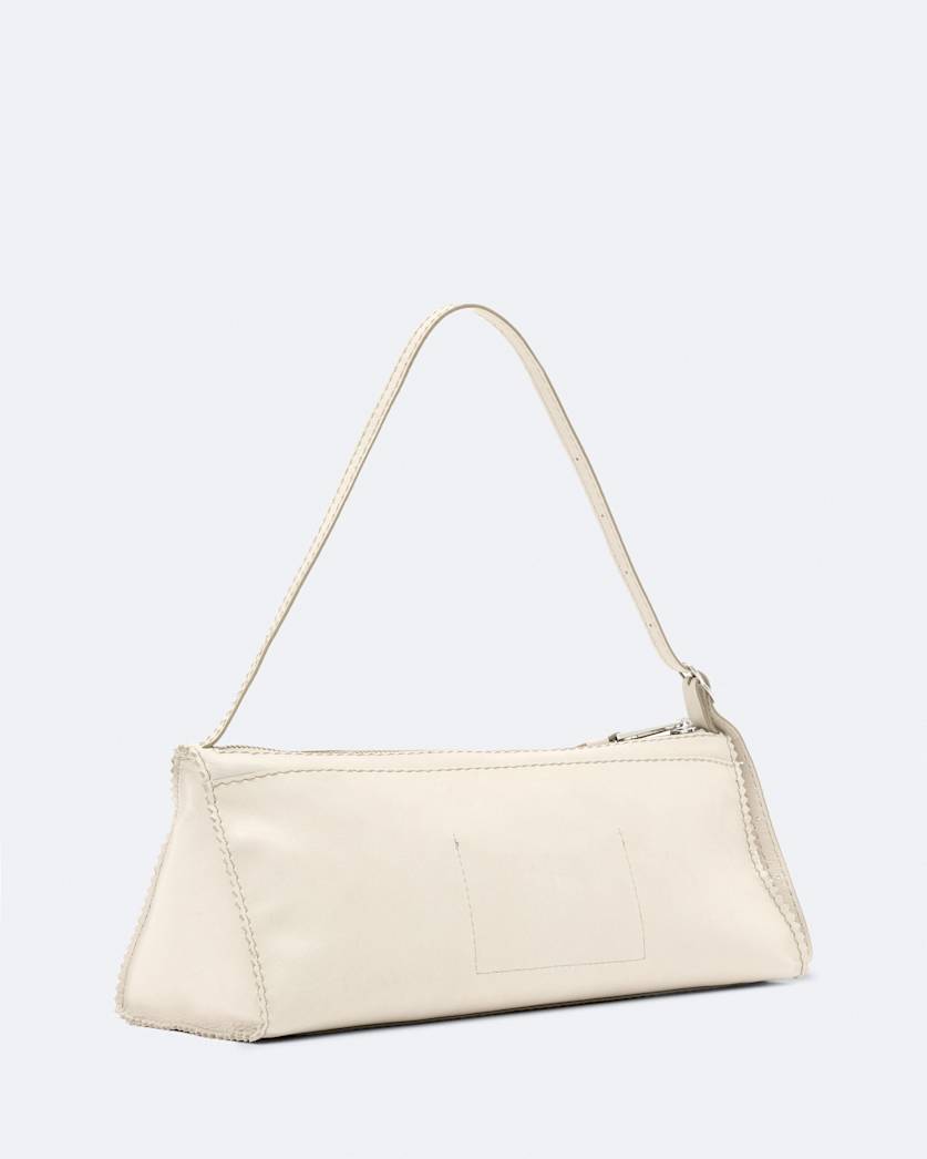 Siloh Pinked-Edge Leather Shoulder Bag