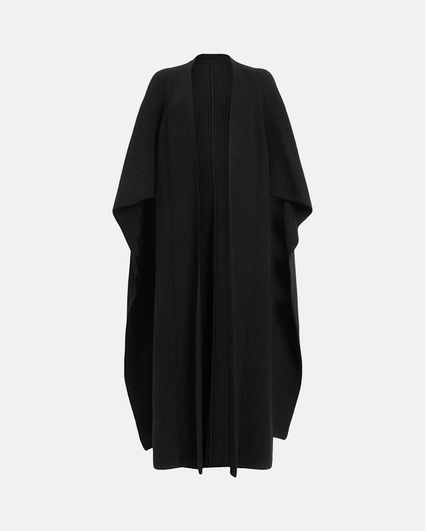 Farren Maxi Length Ribbed Ruana Scarf