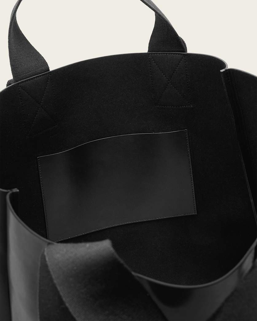 Izzy Embossed Logo Leather Tote Bag