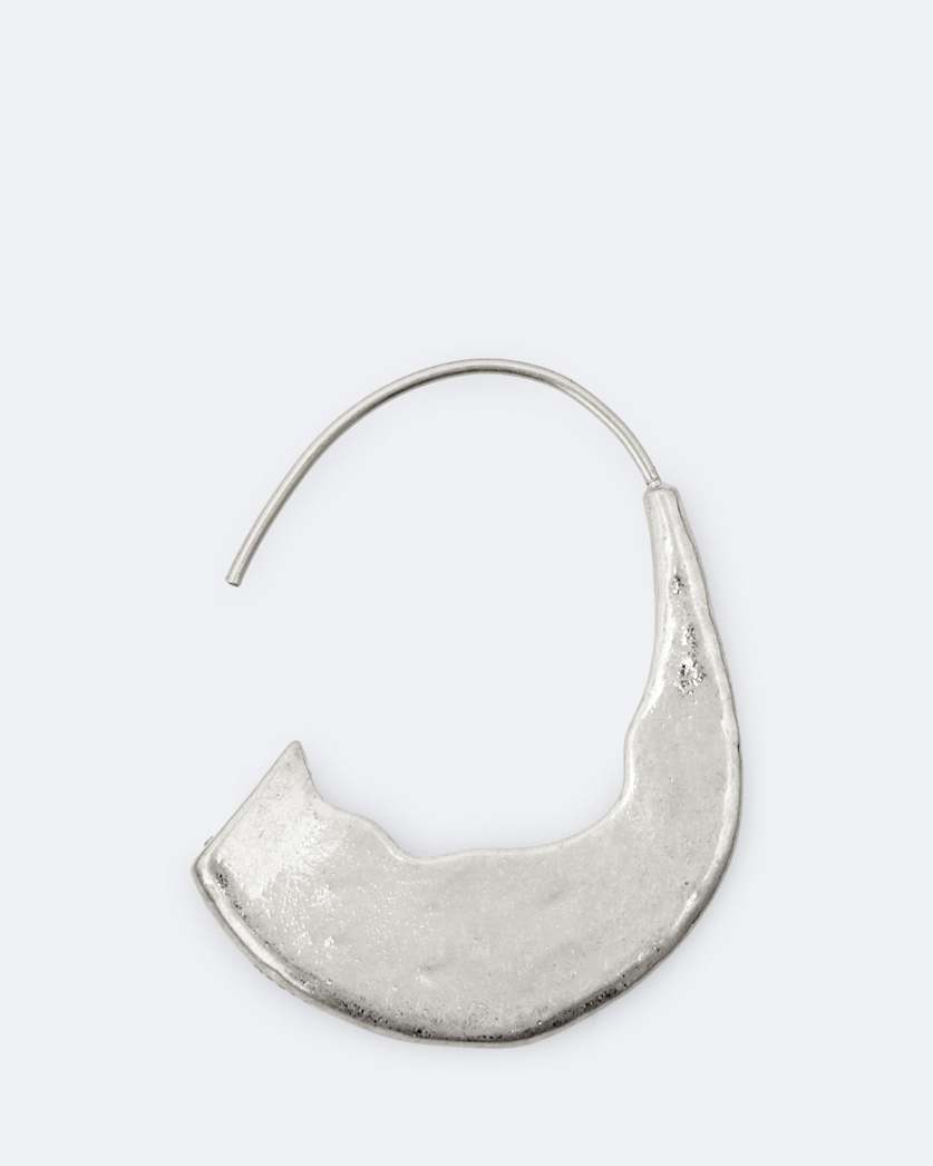 Talon Large Flat Hammered Earrings