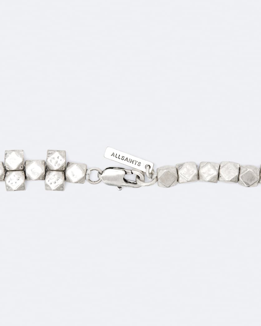 Faceted Metal Bead Necklace