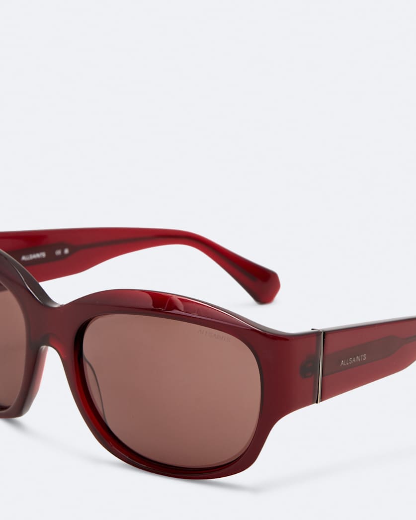 Wrapped oval sunglasses