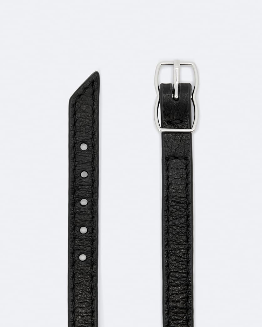 Leather double wrap bracelet