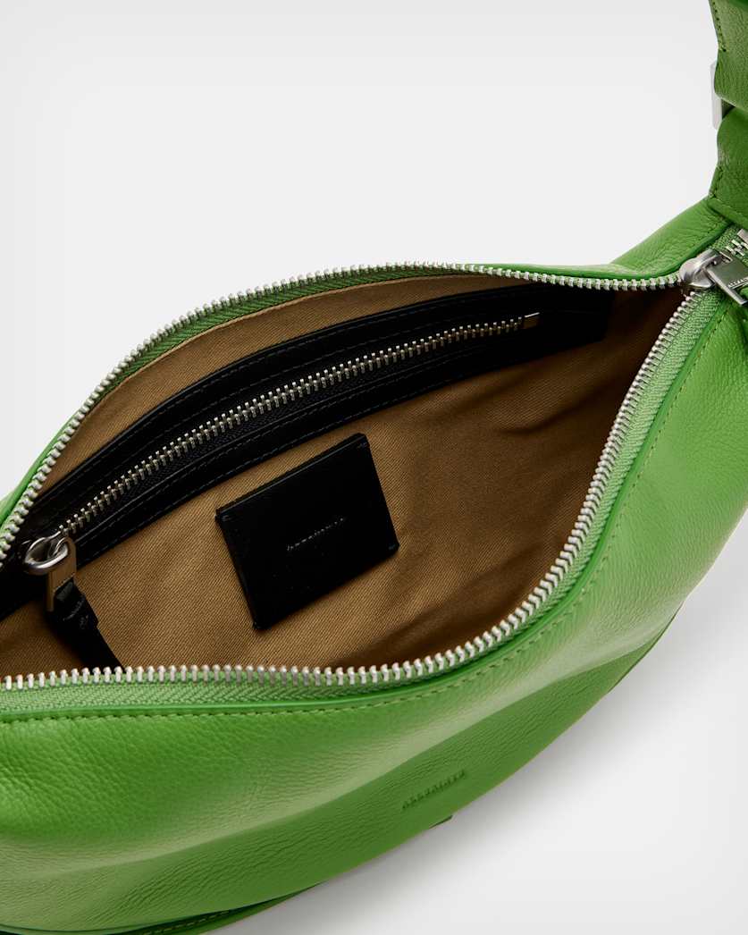 Half Moon Leather Crossbody Bag