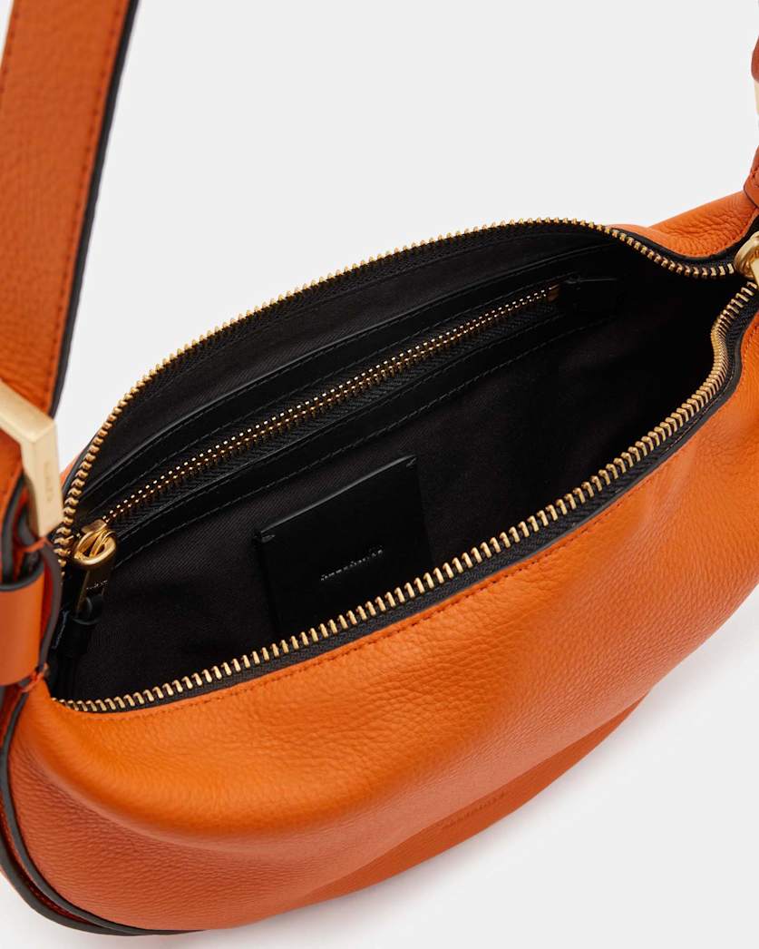 Half Moon Leather Crossbody Bag