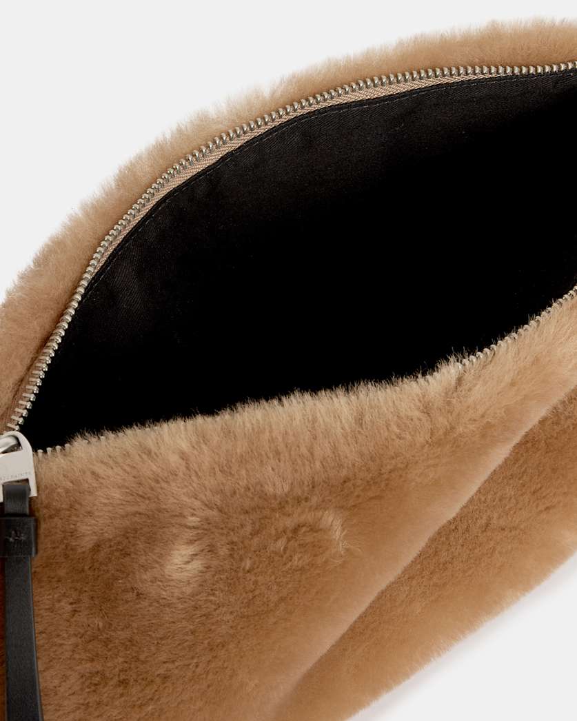 Bettina Shearling Clutch Bag