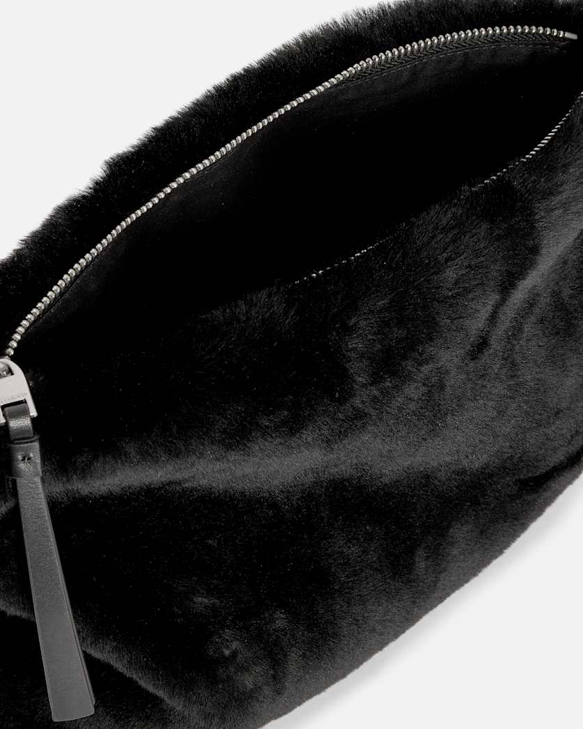 Bettina Shearling Clutch Bag