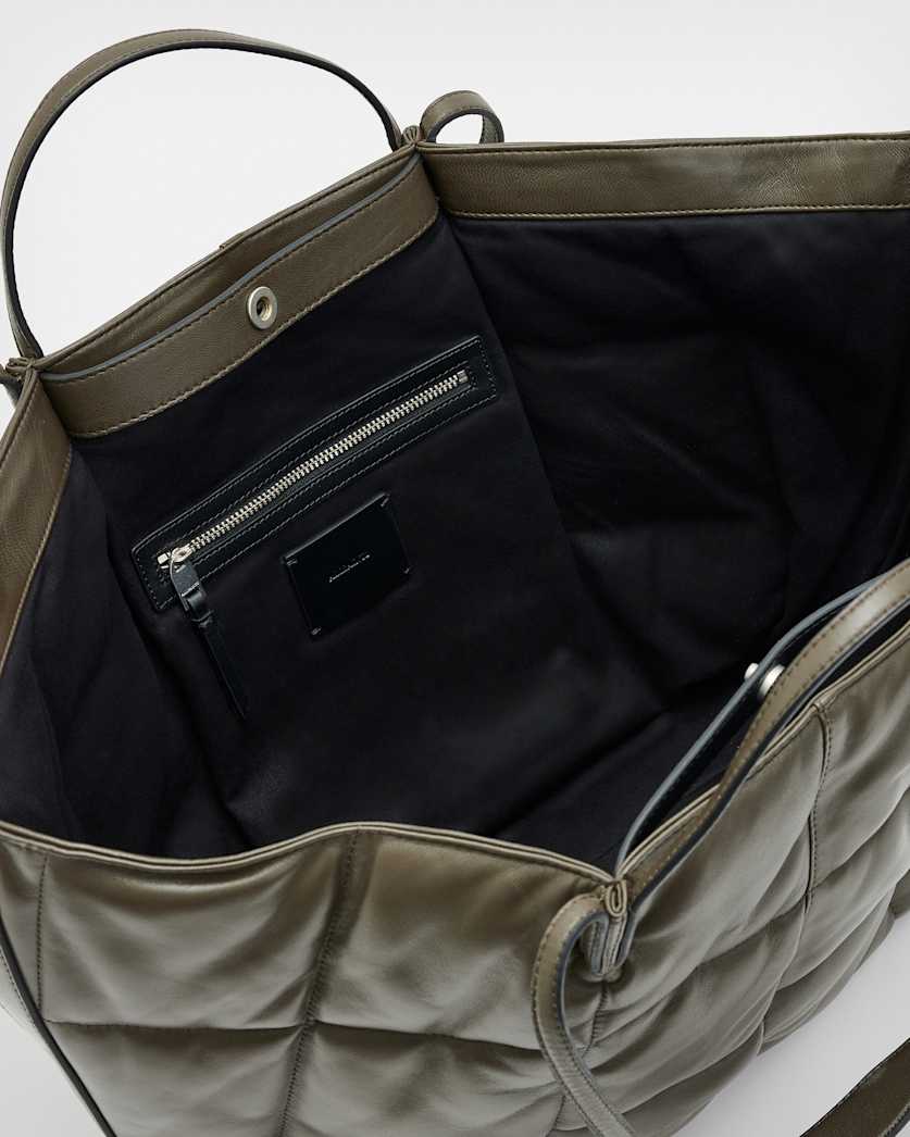 Nadaline Leather Quilted Tote Bag