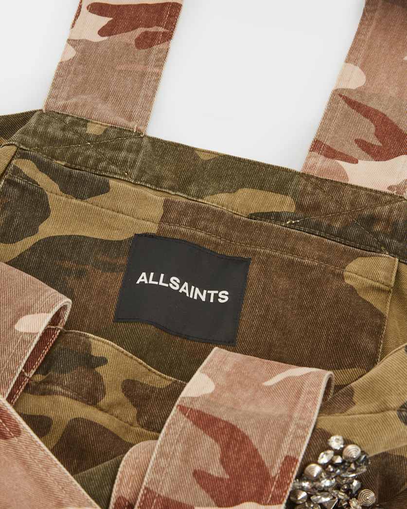 Airi Camouflage Denim Jewel Tote Bag