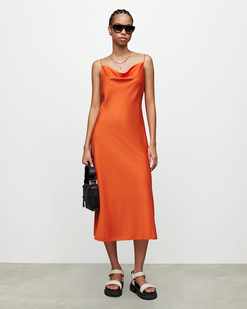 Hadley Cowl Neck Midi Slip Dress