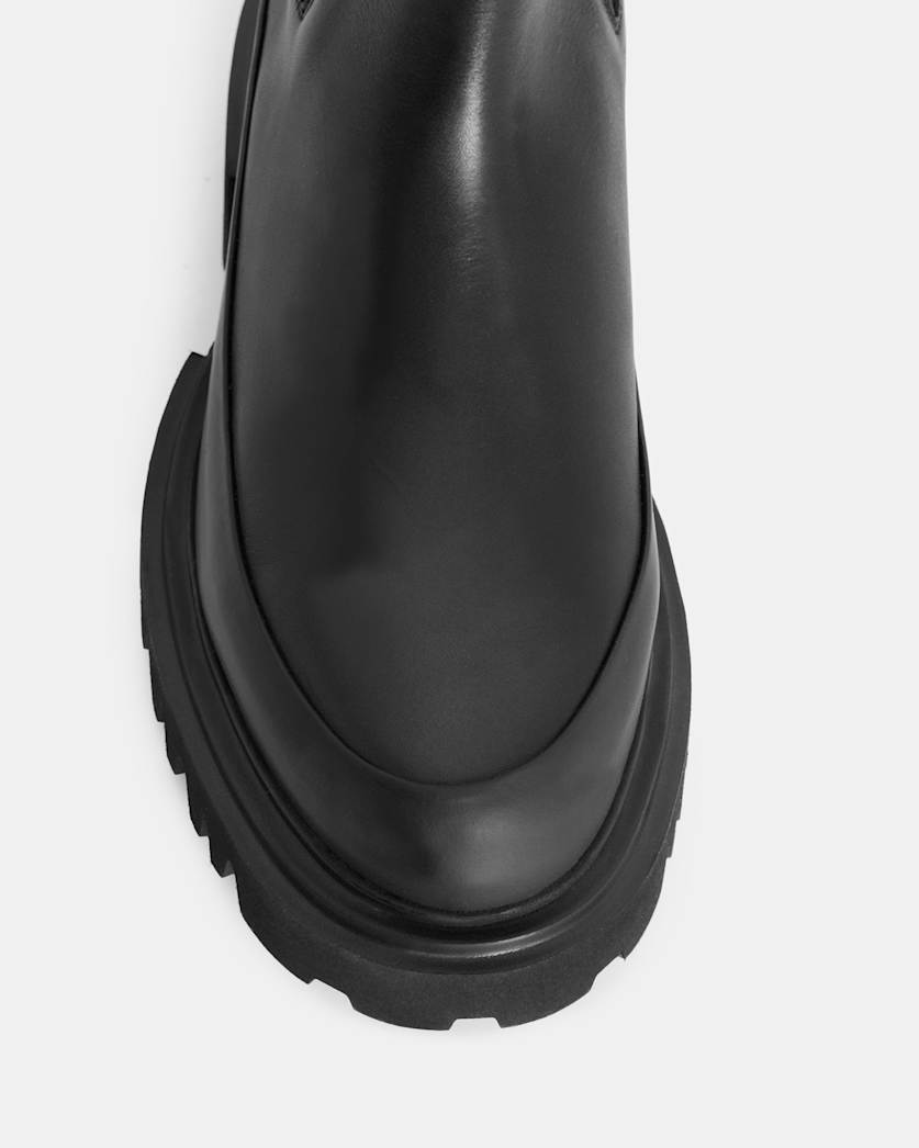 Harlee Chunky Leather Slip On Boots